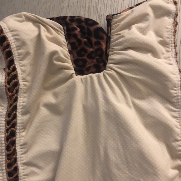 ACACIA swimwear Leopard Print- crochet Strapless Swimsuit  size M - Picture 9 of 15
